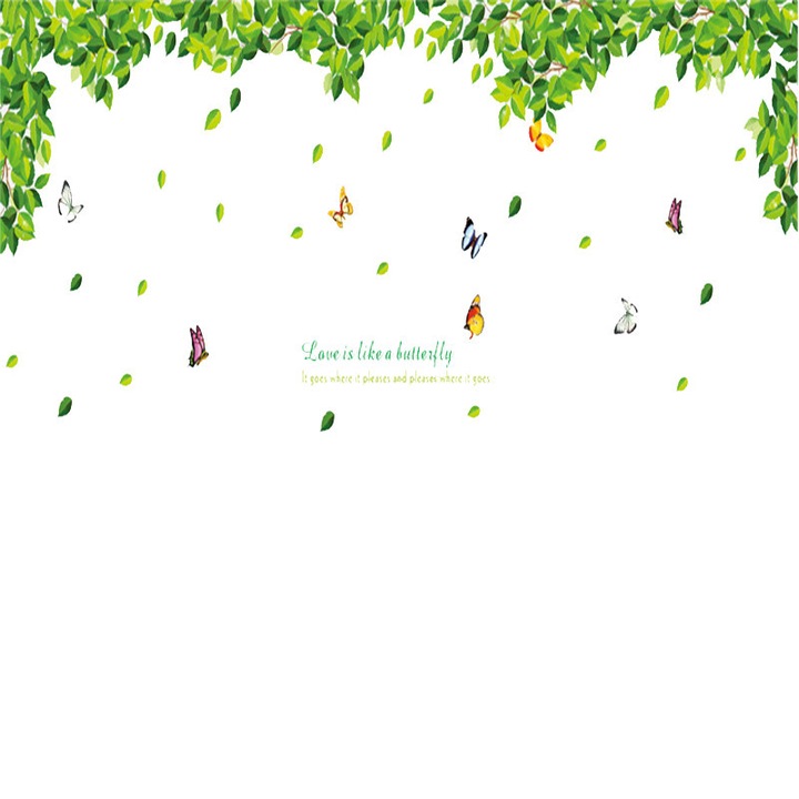 Decoratiuni perete - Frunze si fluturi