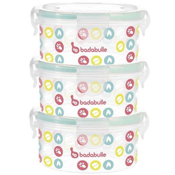 Set Badabulle 3 Boluri Ermetice pentru Pastrarea Hranei Set Badabulle 3 Boluri Ermetice pentru Pastrarea Hranei