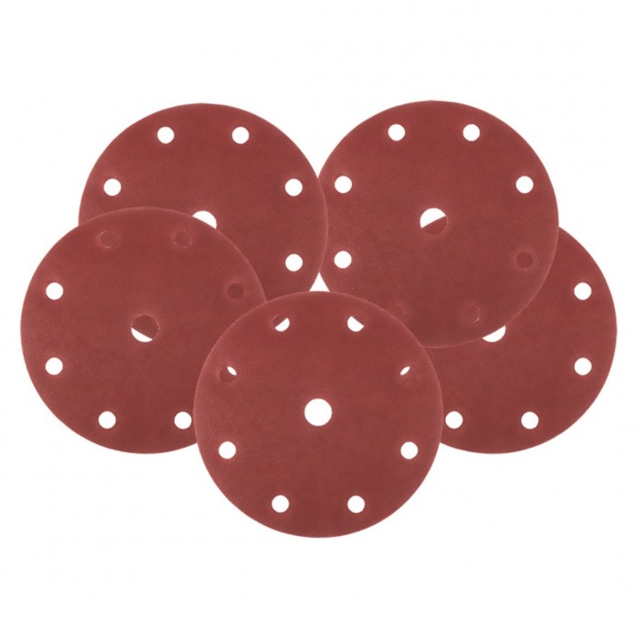 Set 5 discuri abrazive NEO Tools, 150mm, P240, montare pe velcro