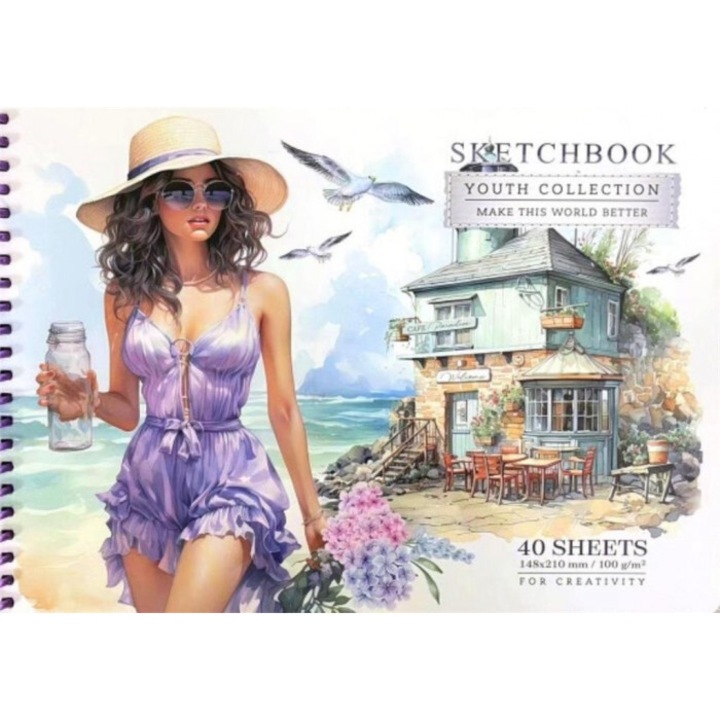 Caiet de schite A5/40K, Fresh, Multicolor