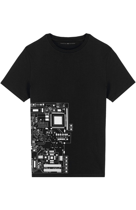 Мъжка тениска, CPU - Processor - Motherboard, стандартна кройка, Carbon black, 2XL