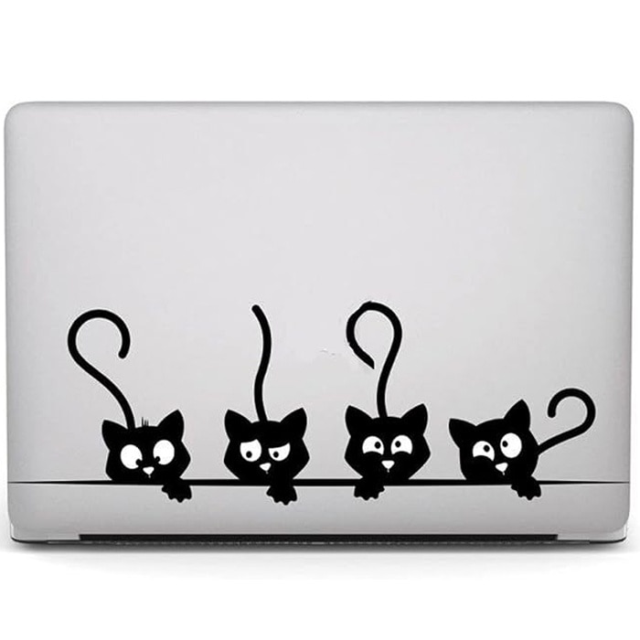 Husa Pisici, Design Vesel, Compatibila cu MacBook Touchbar Air 13", Protectie eficienta, Transparenta