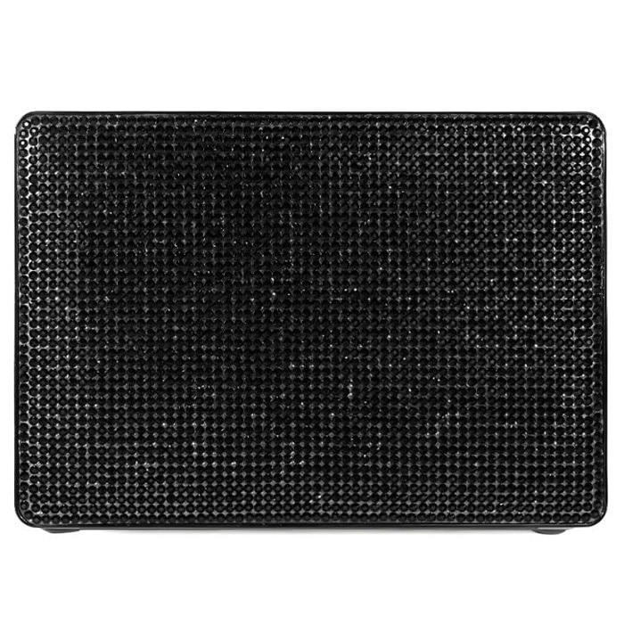 Husa Diamond, cu Strasuri, Compatibila cu MacBook Touchbar Air 13", Design stralucitor, Protectie Anti zgarieturi, Negru