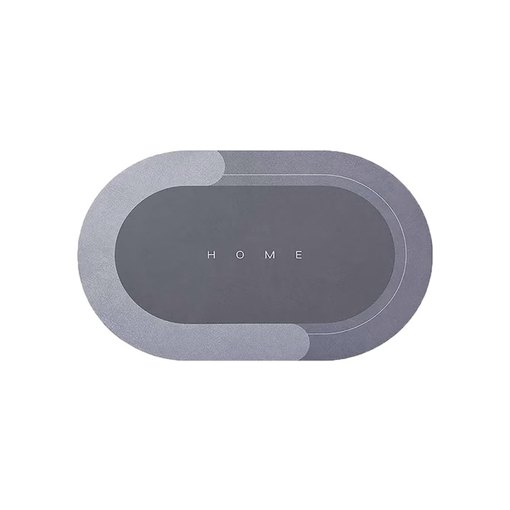 Covor de baie oval, cu uscare rapida, 40 x 60 cm ikuso - 9N3L