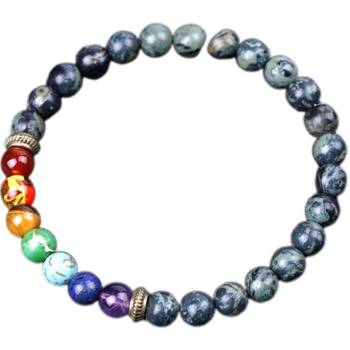 Bratara de piatra pretioasa semi-pretioasa - bratari cu margale de cristal de vindecare pentru femei barbati 8mm rotunde margale de bratari de intindere Bratari de yoga unisex,601