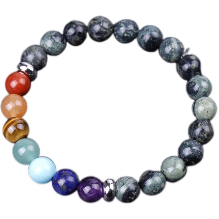 Bratara de piatra pretioasa semi-pretioasa - bratari cu margale de cristal de vindecare pentru femei barbati 8mm rotunde margale de bratari de intindere Bratari de yoga unisex,812