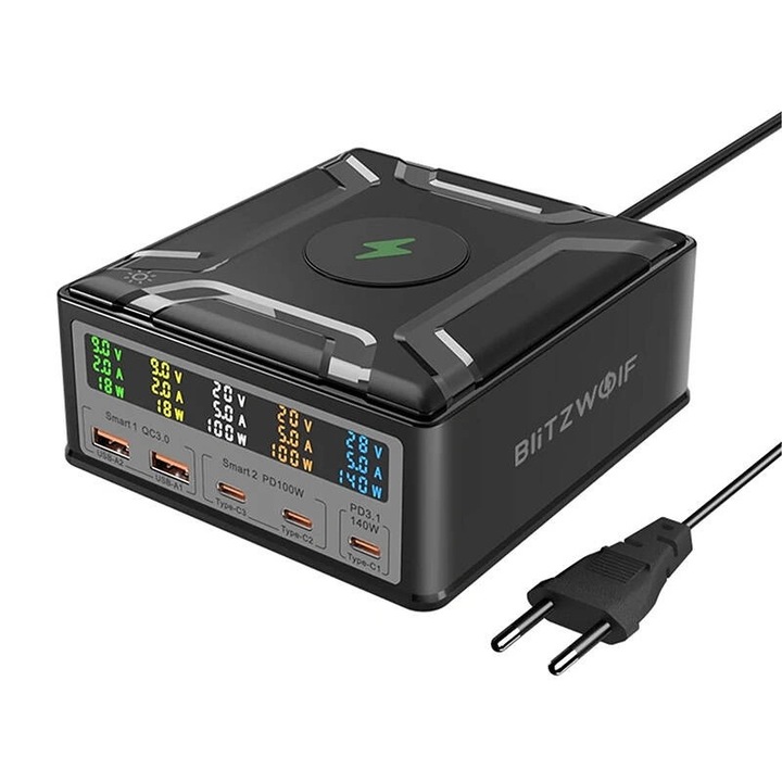 Wall charger Blitzwolf BW-S26 250W (black) (BLZ630)
