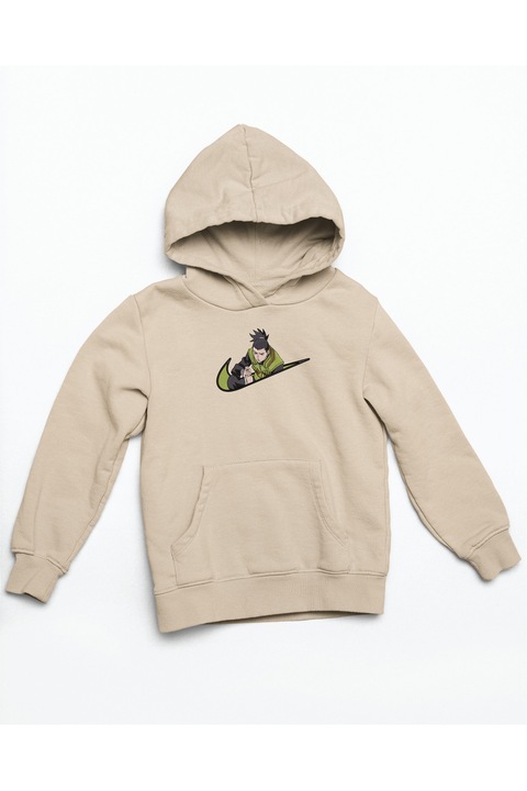 Аниме суитшърт с бродирана Шикамару от Наруто, Крем