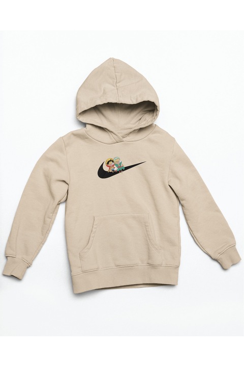 Аниме суичър One Piece v2 бродирана, червен, Крем