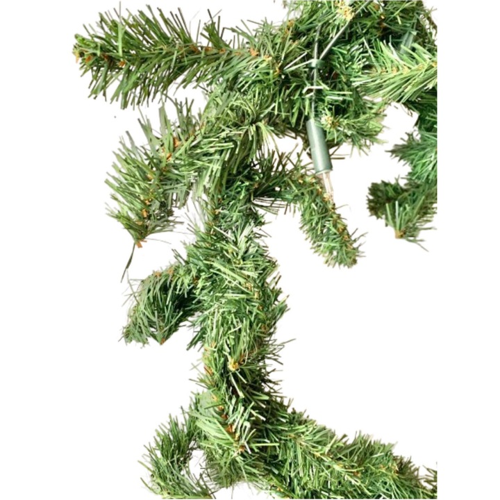 Ghirlanda Craciun Crengute Brad Artificial cu Instalatie 10 becuri 2.5m KONST SMIDE
