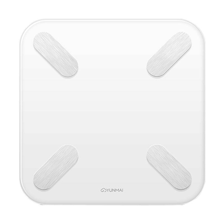 Yunmai X smart body кантар, 3kg-180kg, бял, 250x260x26mm, комплект с кабел и инструкции