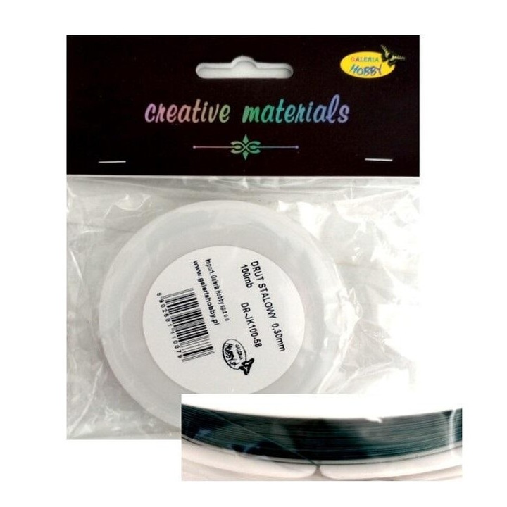 Építési drót, Hobby Galéria, 0.3mm, 100mb, sötétzöld, 145x125mm