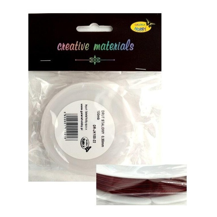 Acélhuzal 0.3mm, Galeria Hobby, 100mb, bordó, 145x125mm