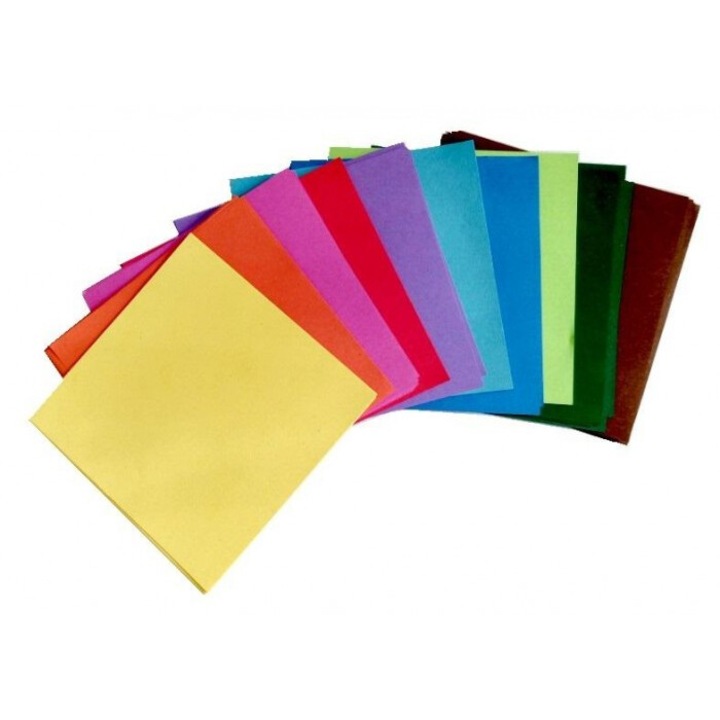 Хартия за оригами, Hobby Gallery, 100 листа, 8 х 8 см, 70 г, Многоцветна