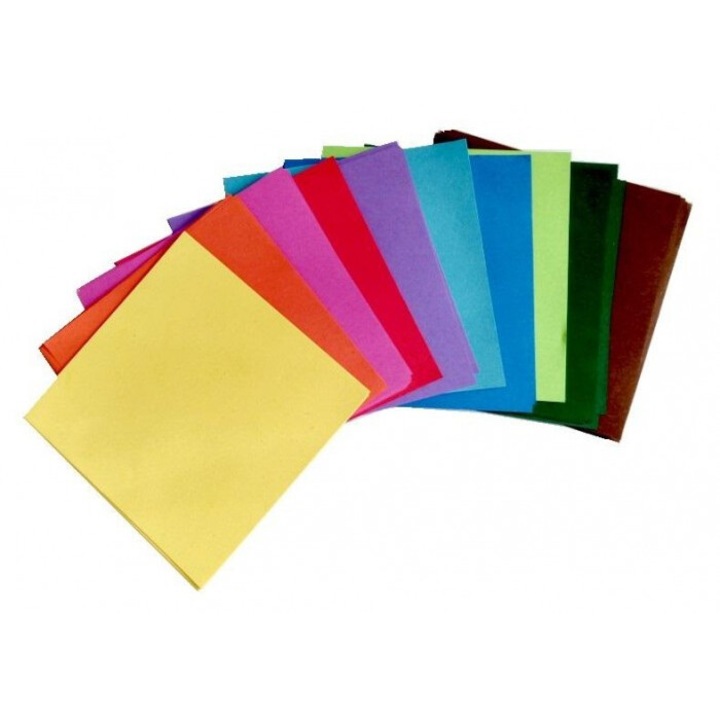 Papier origami set 100 ark, Galeria Hobby, 70g, multicolor, 12x12cm