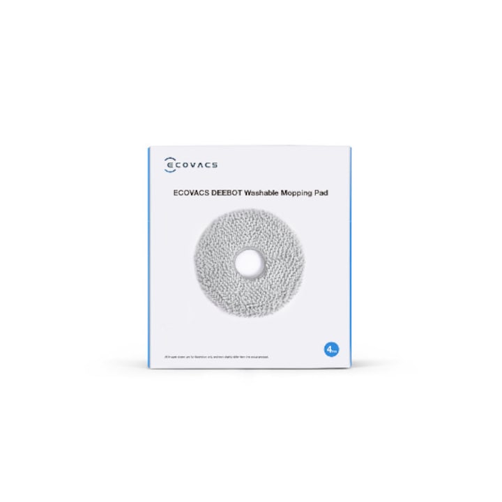 Set 4 rezerve de mop lavabil Ecovacs, compatibil cu X1/X1e OMNI/X1 TURBO/T10 TURBO/T20 OMNI