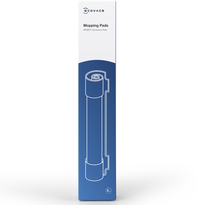 Set 2 rezerve de curatare din microfibra Ecovacs, compatibil cu Winbot W2,W2 OMNI