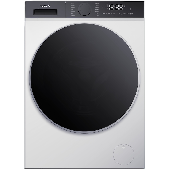 Пералня Tesla WF81480T, 8 кг, 1400 RPM, Клас А, Инверторна, Парна, Smart, Control Touch, LED, Бяла