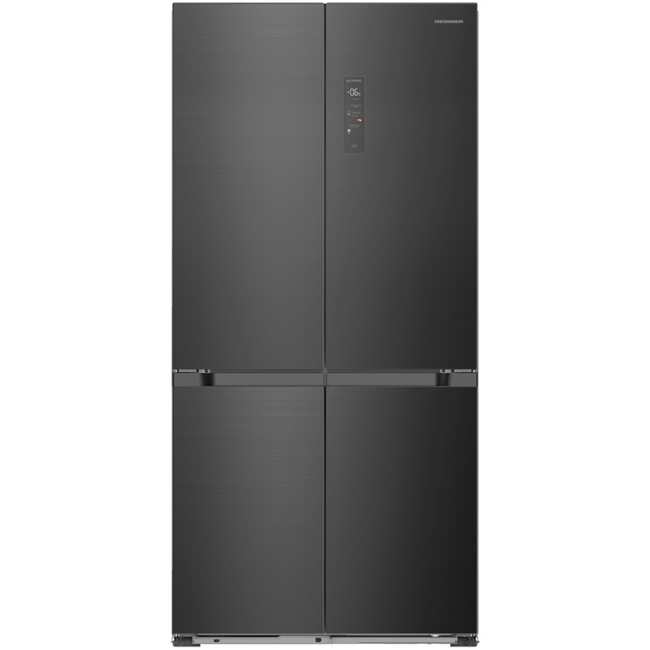 Heinner HSBS-HM505MDSINFDXE++ Side by side multidoor hűtőszekrény, 505l, Full No Frost, Átalakítható hűtő/fagyasztó rekesz, Dual Inverter kompresszor, Nyitott ajtó riasztás, E energiaosztály, Sötét rozsdamentes acél