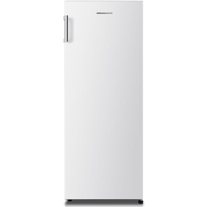 Frigider cu o usa Heinner HF-HS250E++, 242 l, Control mecanic cu termostat ajustabil, Iluminare LED, Clasa E, H 144 cm, Alb