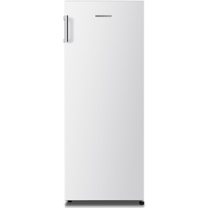 Congelator Heinner HFF-HS165E++, 165 l, Control mecanic cu termostat ajustabil, 5 compartimente - 4 sertare + 1 compartiment cu usa, H 143.4 cm, Clasa E, Alb