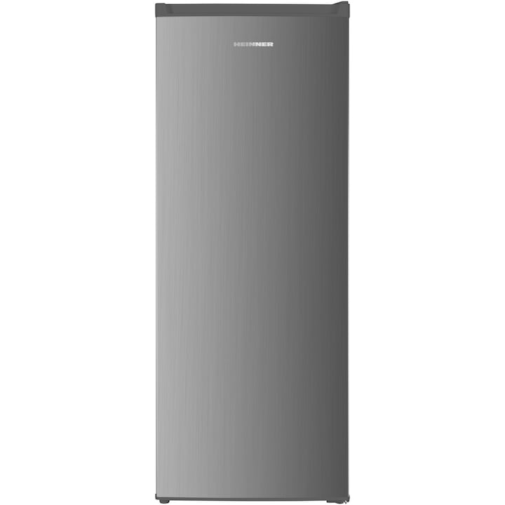 Фризер Heinner HFF-HM168XE++, 168 л, Електронно управление, Дисплей с LED индикатори, 5 отделения, Реверсивна врата, Клас Е, В 142.6 см, Сребрист