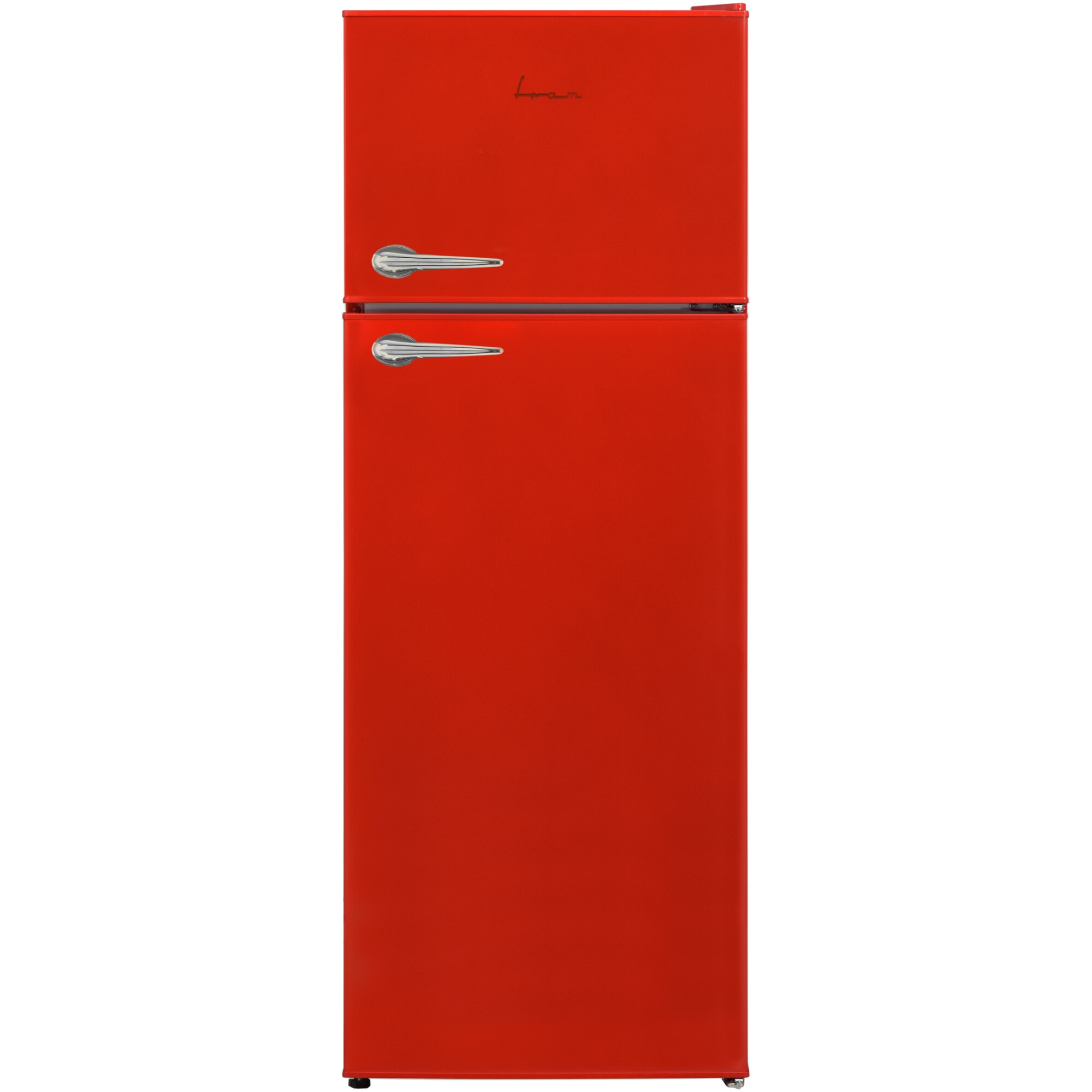 Frigider cu doua usi FDD-VRL212RDE++, 212 l, Clasa E, Less Frost, Control mecanic cu termostat ajustabil, Lumina led,H 145 cm, Rosu.
