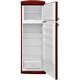 Frigider cu doua usi Fram FDD-VRR311BDE++, 311 l, Clasa E, Control mecanic cu termostat ajustabil, Lumina led, H 179.4 cm, Burgundy.