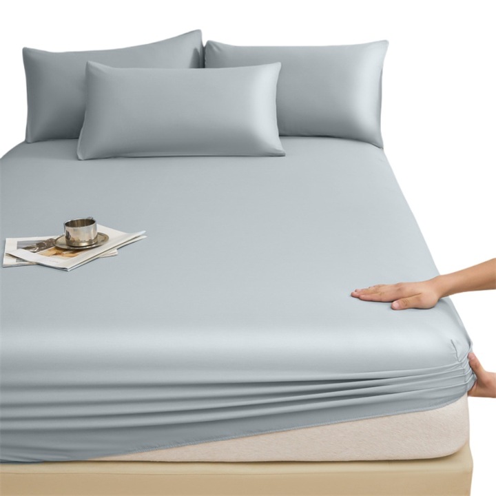 Matracvédő, 100% pamut anyag, A osztályú anyagok a kényelmes alvásért, 180*200*30cm, Világoskék