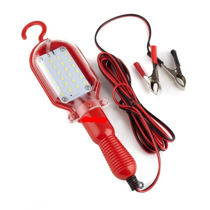 Lampa de Lucru Portabila cu LED-uri 12V si Cablu de 4,5m – Iluminare Eficienta pentru Atelier, Garaj, Proiecte DIY