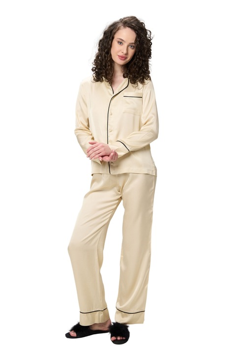 En Privé, Pijama din vascoza LENZING™ ECOVERO™, Bej