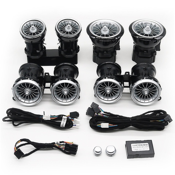 Set grile ventilatie cu lumina ambientala 64 culori tip EQS pentru Mercedes E-class w213