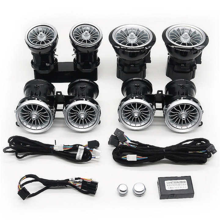Set grile ventilatie cu lumina ambientala 64 culori tip EQS pentru Mercedes E-class w213