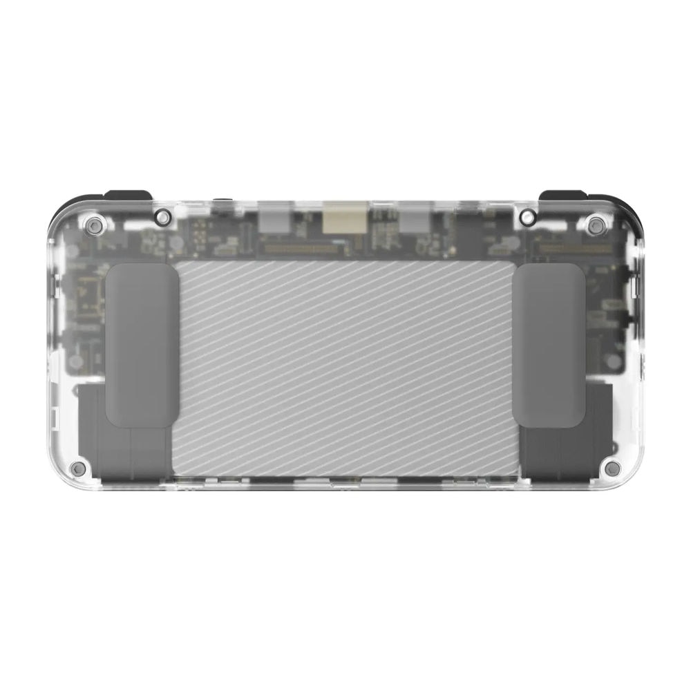 Consola portabila retro ANBERNIC RG35XX H cu jocuri, quad core Cortex-A53 1.5GHz, 1GB LPDDR4, IPS LCD 3.5" 640x480, 3300 mAh, WiFi 5, Bluetooth 4.2, alb transparent