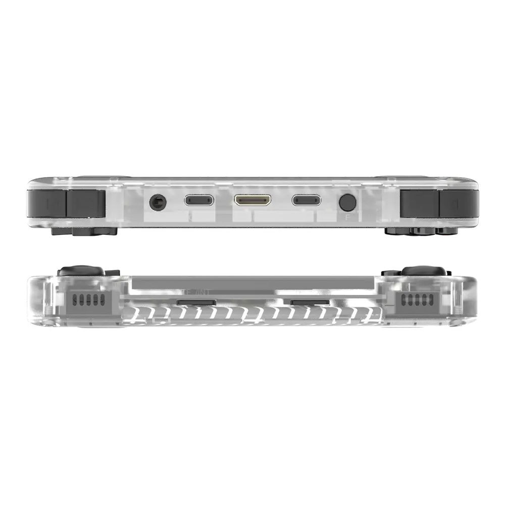 Consola portabila retro ANBERNIC RG35XX H cu jocuri, quad core Cortex-A53 1.5GHz, 1GB LPDDR4, IPS LCD 3.5" 640x480, 3300 mAh, WiFi 5, Bluetooth 4.2, alb transparent
