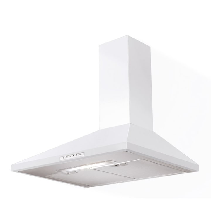 Hota decorativa Pyramis LIVELO, sticla neagra, touch control, absorbtie periferica, 90cm
