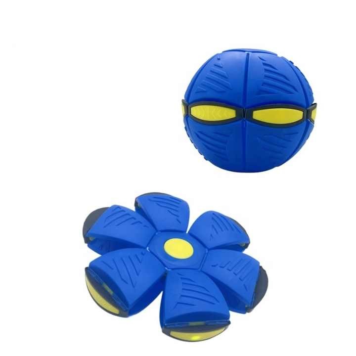 Minge Interactiva Blast Ball Macvi® in Forma de Disc, cu Lumini, Albastru