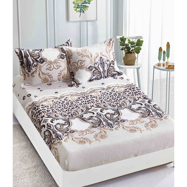 Husa cocolino pufoas 180× 200 cm, 2 fete perna 50×70 cm, MHR-842