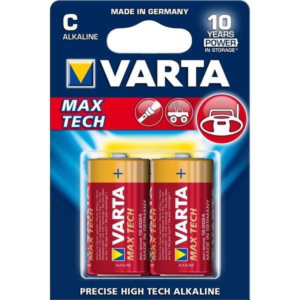 Baterii alcaline Varta MAX TECH C R14 blister 2 buc