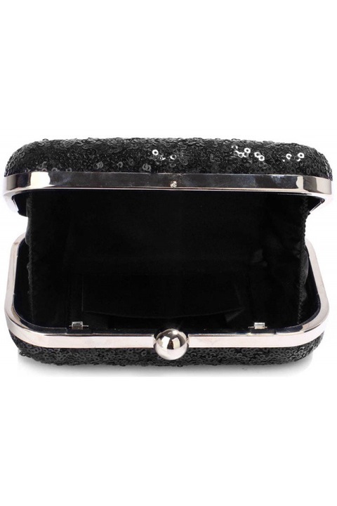Clutch de ocazie negru, acrilic, Leesun de dama LSE00325