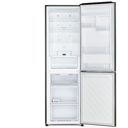 Combina frigorifica Hitachi R-BG410PRU6(GBK), 330 L, clasa A++, 219 kWh/an, No Frost, Negru Oglinda