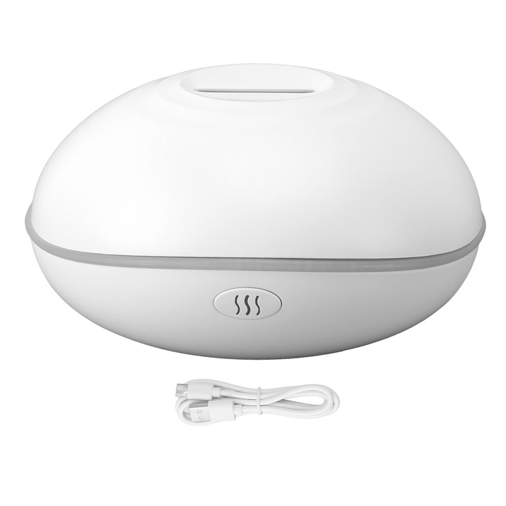 Umidificator dublu cu spray, Jormftte, capacitate 1.2L, design cu lumina de noapte, alb