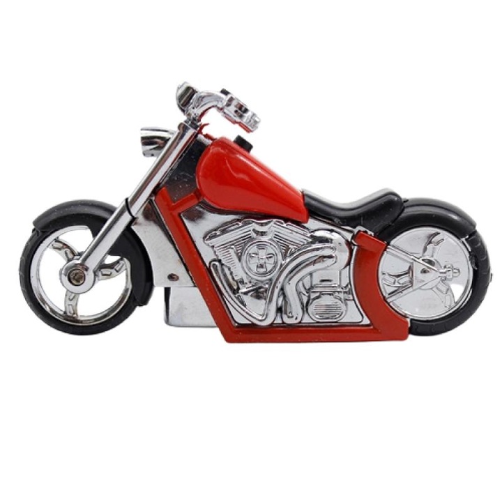 Bricheta de buzunar tip Motocicleta antivint reincarcabila cu gaz RED EMS-121