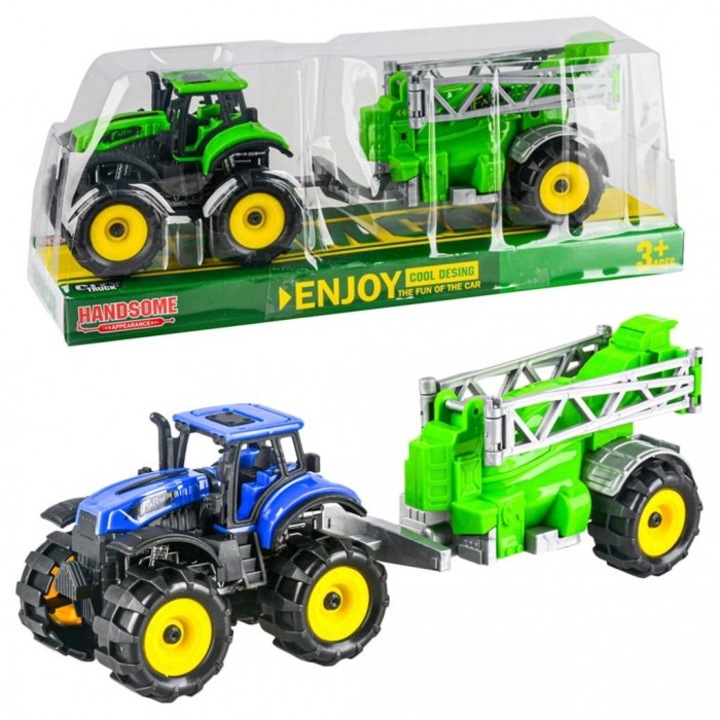 Tractor cu remorca Trifox, 88x282mm, set, multicolor