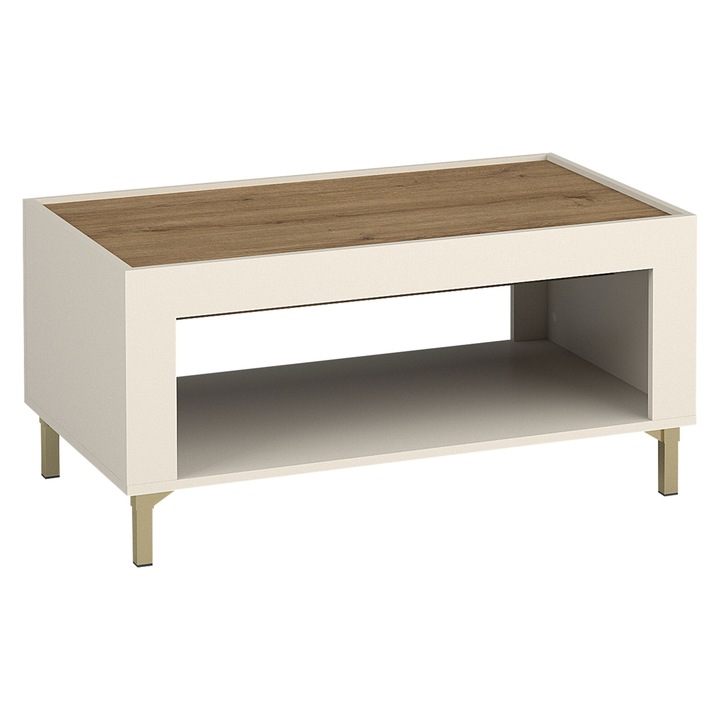 Masuta Nivorta NV9, MIRJAN24, bej + stejar whisky, 56x97x47 cm