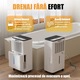 Dezumidificator Heber®, 12 l/zi afisaj si control digital, dezumidificare inteligenta, functie uscare haine, temporizator 24 de ore, WiFi, Smart Life
