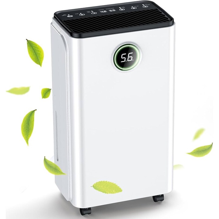 Heber párátlanító, 12 l/nap digitális kijelző és vezérlés, intelligens párátlanítás, szárítás/alvó üzemmód, 24 órás időzítő otthoni/pince/irodai használatra