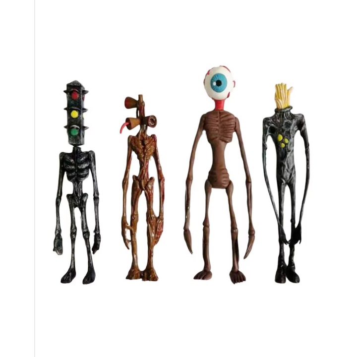 Set 4 figurine Siren Head, Cap de sirena, Cap de Semafor, BimBimBo