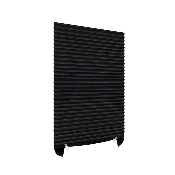 Черна хоризонтална щора, 60х150 см, самозалепваща се инсталация, полиестер, черна