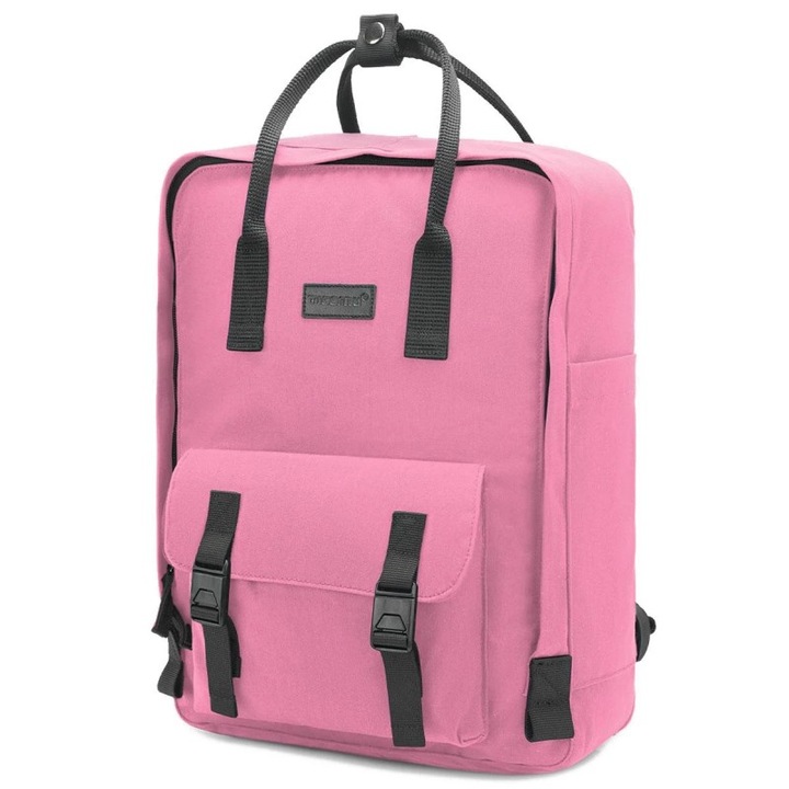 Rucsac fete 14" pentru liceu sau facultate, ultrausor, impermeabil, Tigernu, 27x13x38 cm, Roz